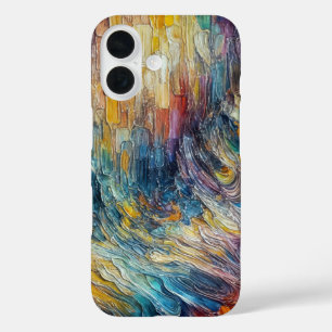 Textuur Dikke Verf Abstract iPhone 16 Hoesje