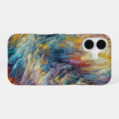 Textuur Dikke Verf Abstract iPhone 16 Hoesje (Achterkant horizontaal)