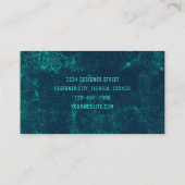 Textuur  Donker Blauwgroen Groen Interieur Designe Visitekaartje (Achterkant)