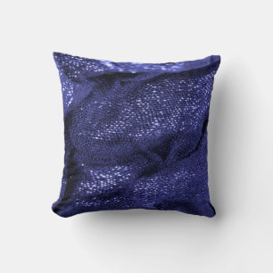 Textuur. Donkerblauw weefsel. Decoratieve achtergr Kussen