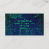 Textuur  Donkergroen Blauw Grunge Visitekaartje (Achterkant)