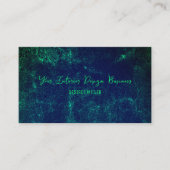 Textuur  Donkergroen Blauw Grunge Visitekaartje (Voorkant)