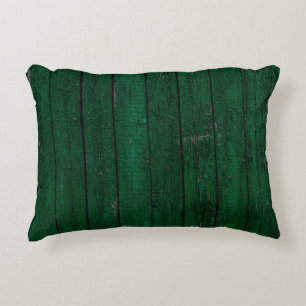 Textuur en achtergrond oud hout verven groene pijn accent kussen