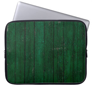 Textuur en achtergrond oud hout verven groene pijn laptop sleeve