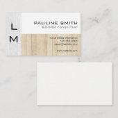 Textuur en hout visitekaartje (Voorkant / Achterkant)