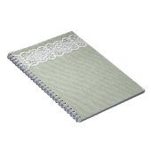 Textuur en kant van textiel  notitieboek (Rechterzijde)