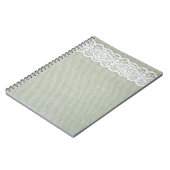 Textuur en kant van textiel  notitieboek (Linkerzijde)