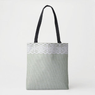 Textuur en kant van textiel tote bag