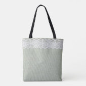 Textuur en kant van textiel  tote bag (Achterkant)