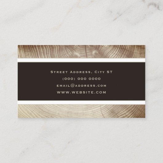 textuur en streep van kunsthout visitekaartje (Achterkant)