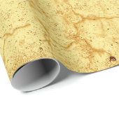 Textuur Geel  Antiek Rustic Decoupage Cadeaupapier (Rol Hoek)