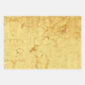 Textuur Geel  Antiek Rustic Decoupage Inpakpapier Vel (Voorkant 3)