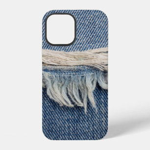 Textuur gescheurde jeans achtergrond. iPhone 12 hoesje