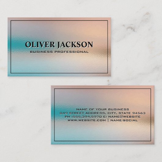 Textuur Glans Achtergrond Visitekaartje (Voorkant / Achterkant)