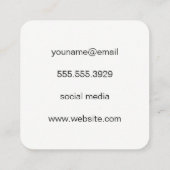 Textuur / gouden adem / waterverf vierkante visitekaartje (Achterkant)