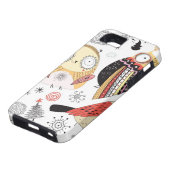 Textuur grappige uil Case-Mate iPhone case (Onderkant)