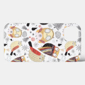 Textuur grappige uil Case-Mate iPhone case (Achterkant (horizontaal))