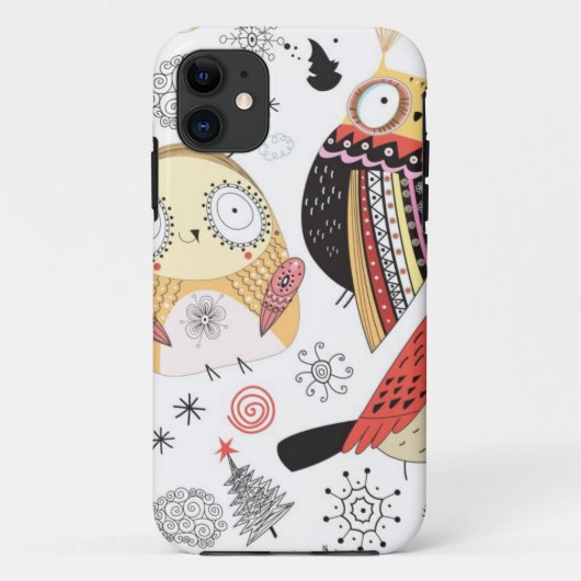 Textuur grappige uil Case-Mate iPhone case (Achterkant)