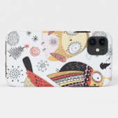 Textuur grappige uil Case-Mate iPhone case (Achterkant (horizontaal))