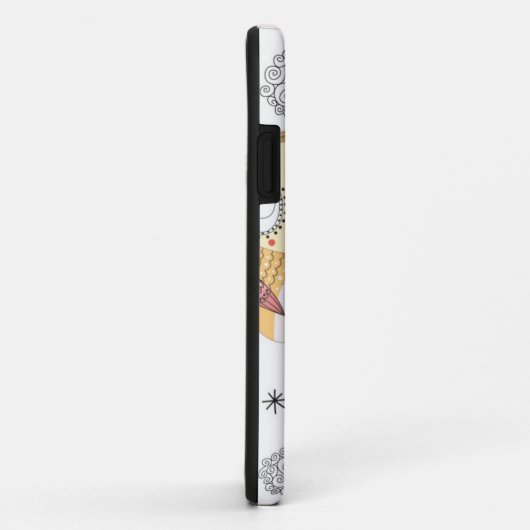 Textuur grappige uil Case-Mate iPhone case (Achterkant/rechts)