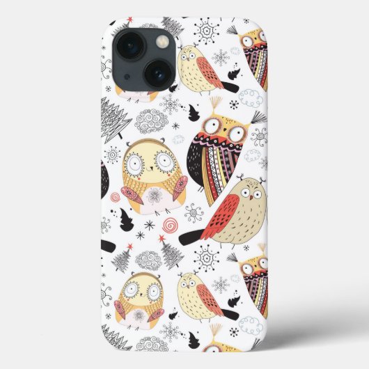 Textuur grappige uil Case-Mate iPhone case (Achterkant)