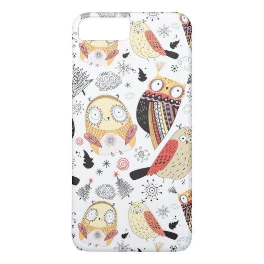 Textuur grappige uil Case-Mate iPhone case (Achterkant)