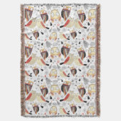 Textuur grappige uil deken (Voorkant Verticaal)