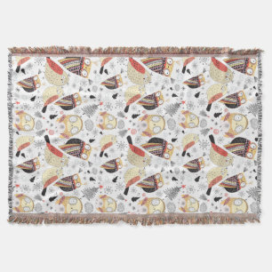 Textuur grappige uil deken