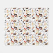 Textuur grappige uil fleece deken (Voorkant (Horizontaal))