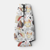 Textuur grappige uil flesjeskoeler (Achterkant)