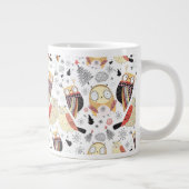 Textuur grappige uil grote koffiekop (Rechts)