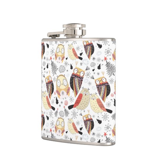 Textuur grappige uil heupfles (Links)