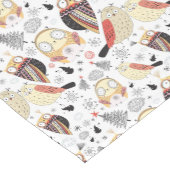 Textuur grappige uil korte tafelloper (Hoek)