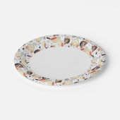 Textuur grappige uil papieren bordje (Gekanteld)