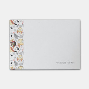 Textuur grappige uil post-it® notes
