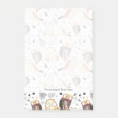 Textuur grappige uil post-it® notes (Voorkant)