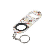 Textuur grappige uil sleutelhanger flessenopener (Achterkant Gekanteld)