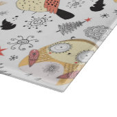 Textuur grappige uil snijplank (Hoek)