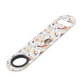 Textuur grappige uil speed flessenopener (Voorkant Gekanteld)