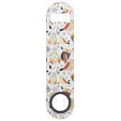 Textuur grappige uil speed flessenopener (Achterkant)