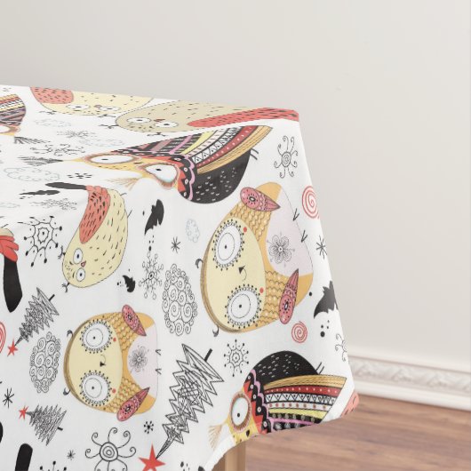 Textuur grappige uil tafelkleed (Voorbeeld)