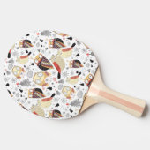 Textuur grappige uil tafeltennisbatje (Zijkant)