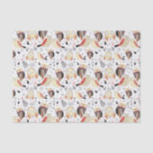 Textuur grappige uil tissuepapier (Voorkant)