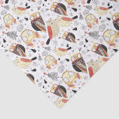 Textuur grappige uil tissuepapier (Detail)