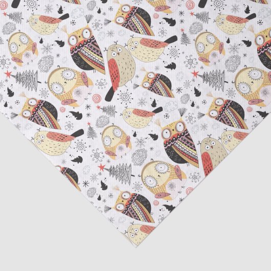 Textuur grappige uil tissuepapier (Detail)