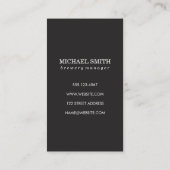 Textuur grijs met bier visitekaartje (Achterkant)