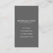 Textuur Grijs met Gouden Wijn Glas Visitekaartje (Achterkant)