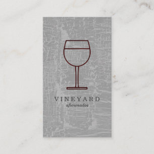 Textuur grijs met wijn glas visitekaartje