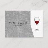 Textuur Grijs met wijnglas Visitekaartje (Voorkant)