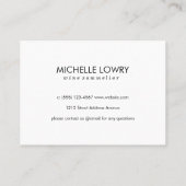 Textuur Grijs met wijnglas Visitekaartje (Achterkant)